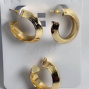 Bold Gold Chunky Hoop Earrings